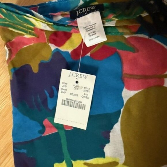 JCrew Tropical Floral tassel scarf / shawl - Picture 15 of 16